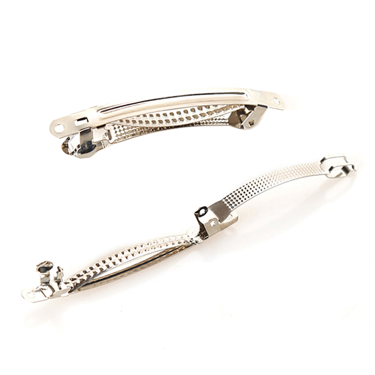 5" Denim Hair Bow French Clip Barrette Blue Jean Ponytail Holder for Girls Women