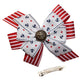 WD2U Girls 4.5" Nautical Anchor Red White Blue Hair Bow French Clip