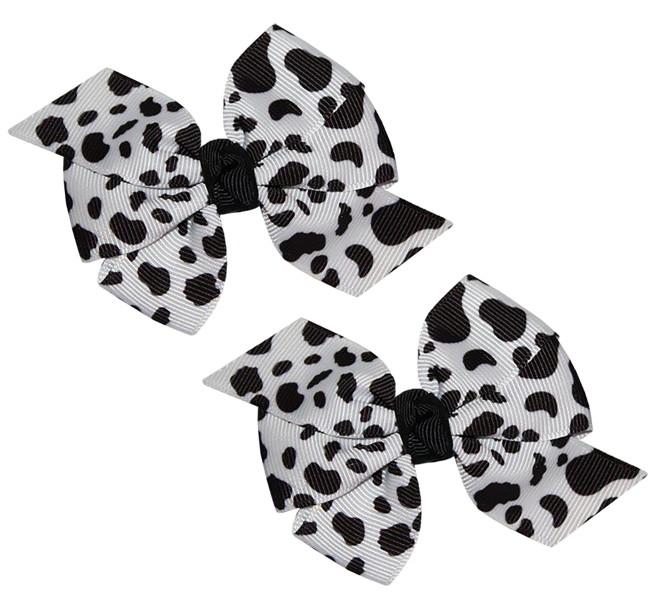 1" Black White Holstein Dairy Cow Print Grosgrain Ribbon DIY Hair Bows Crafts