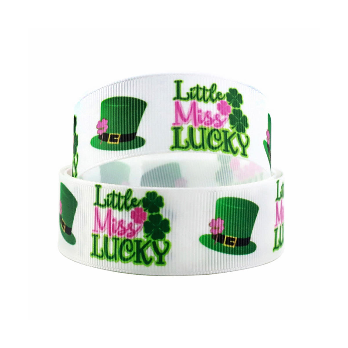 1" Grosgrain Ribbon Little Miss Lucky St Patricks Saint Day DIY Bows Crafts