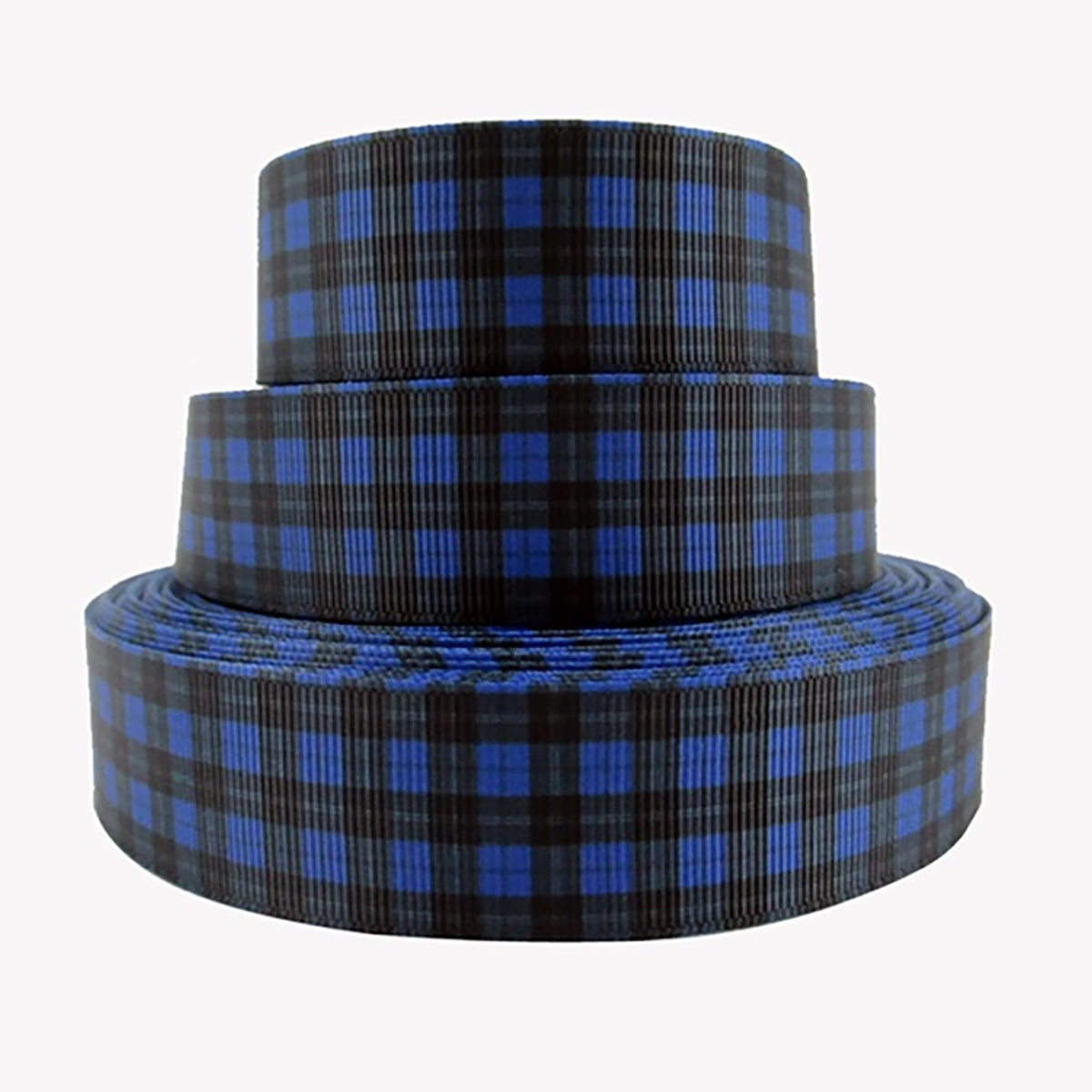 1" Grosgrain Ribbon Scottish Blue Tartan Plaid DIY Hair Bow Crafts