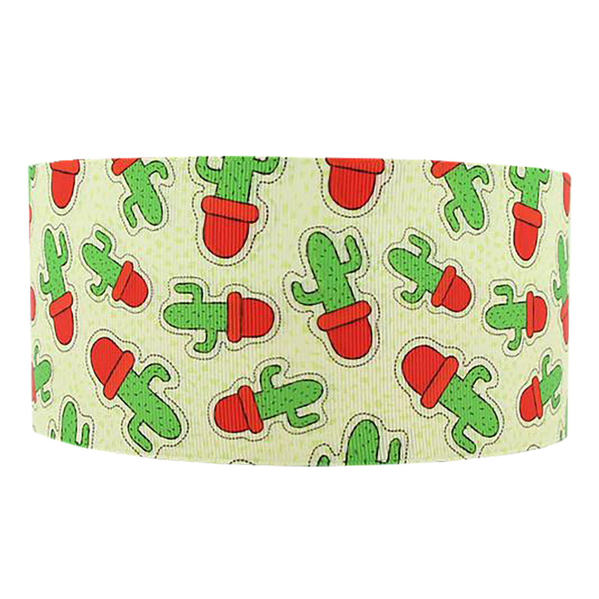 7/8" Southwest Potted Desert Cactus Grosgrain Ribbon DIY Hair Bows Crafts USA