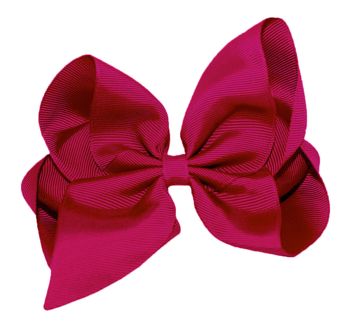 WD2U Girls 6" Classic Style Large Boutique Grosgrain Hair Bow Alligator Clip