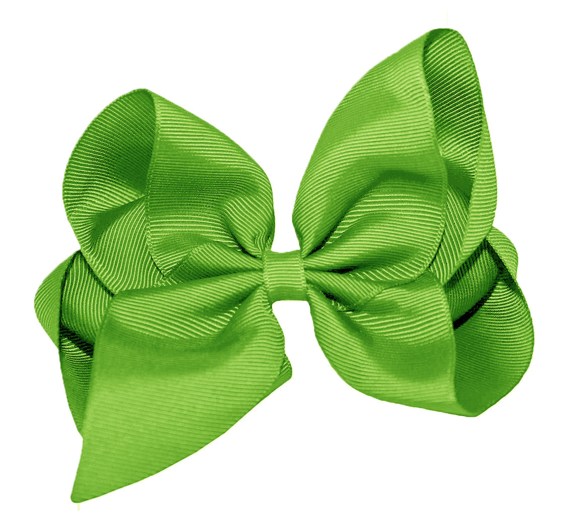 WD2U Girls 6" Classic Style Large Boutique Grosgrain Hair Bow Alligator Clip