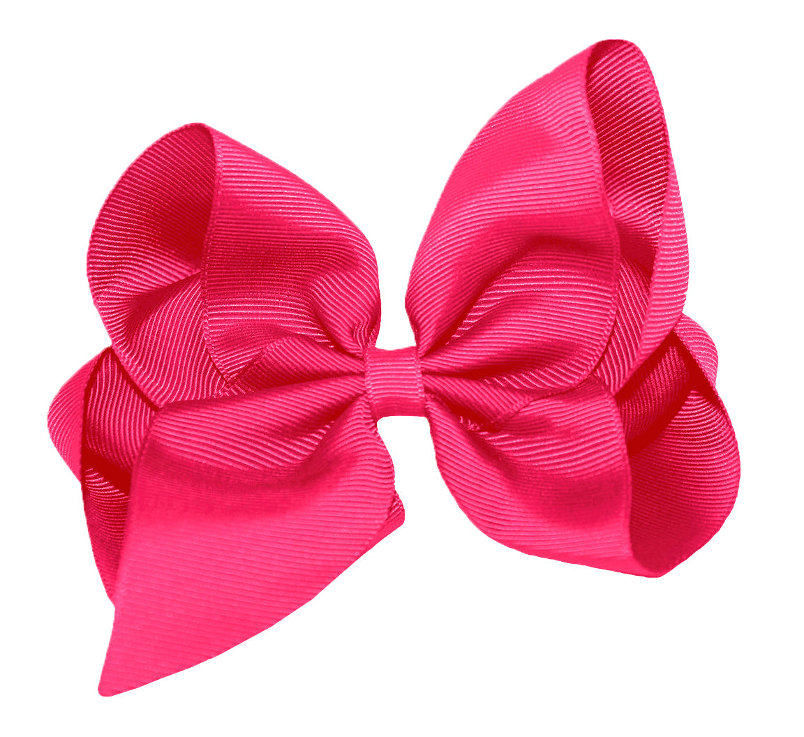 WD2U Girls 6" Classic Style Large Boutique Grosgrain Hair Bow Alligator Clip