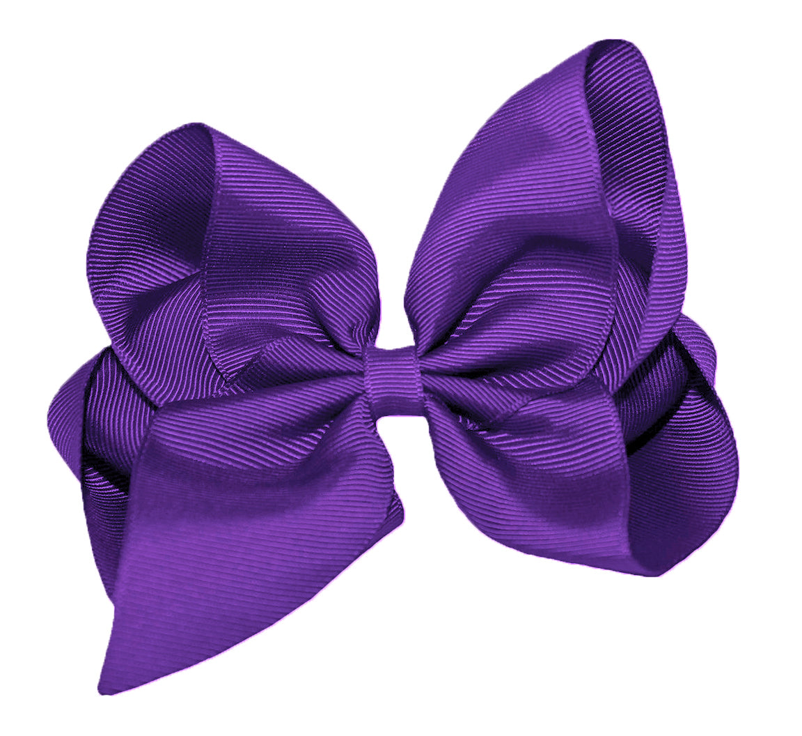 WD2U Girls 6" Classic Style Large Boutique Grosgrain Hair Bow Alligator Clip