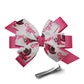 WD2U Girls 5" Pink Cowgirl Up Rodeo Boots Grosgrain Hair Bow Alligator Clip