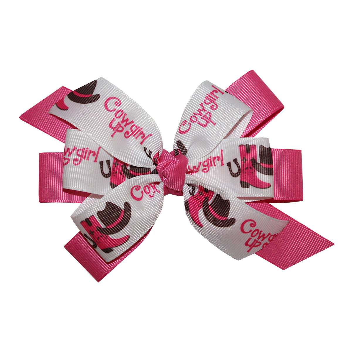 1" Grosgrain Ribbon Pink Cowgirl Up Rodeo Farm Girl DIY Hair Bow Crafts