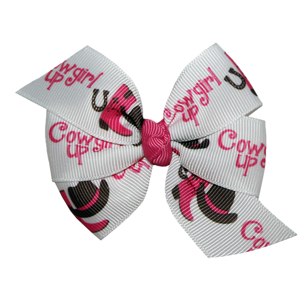 WD2U Baby Girls Set of 2 Pink Cowgirl Up Rodeo Boots 3" Hair Bows Alligator Clips