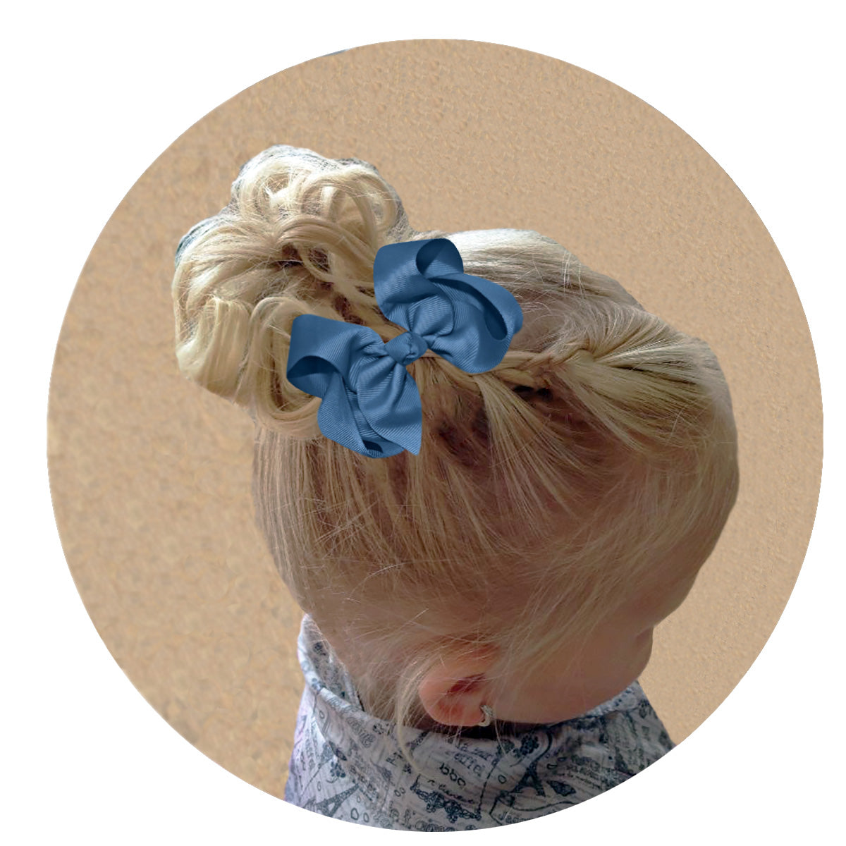 WD2U Girls 4" Solid Grosgrain Ribbon Boutique Hair Bow Alligator Clip