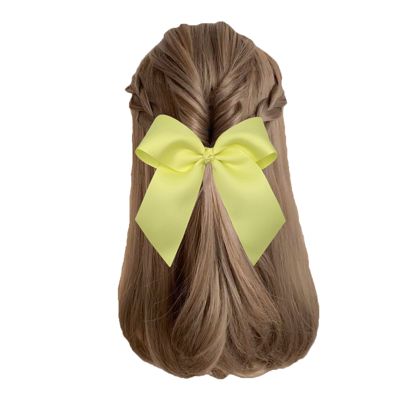 WD2U Girls Large 6" Grosgrain Knotted Hair Bow with Tails Alligator Clip