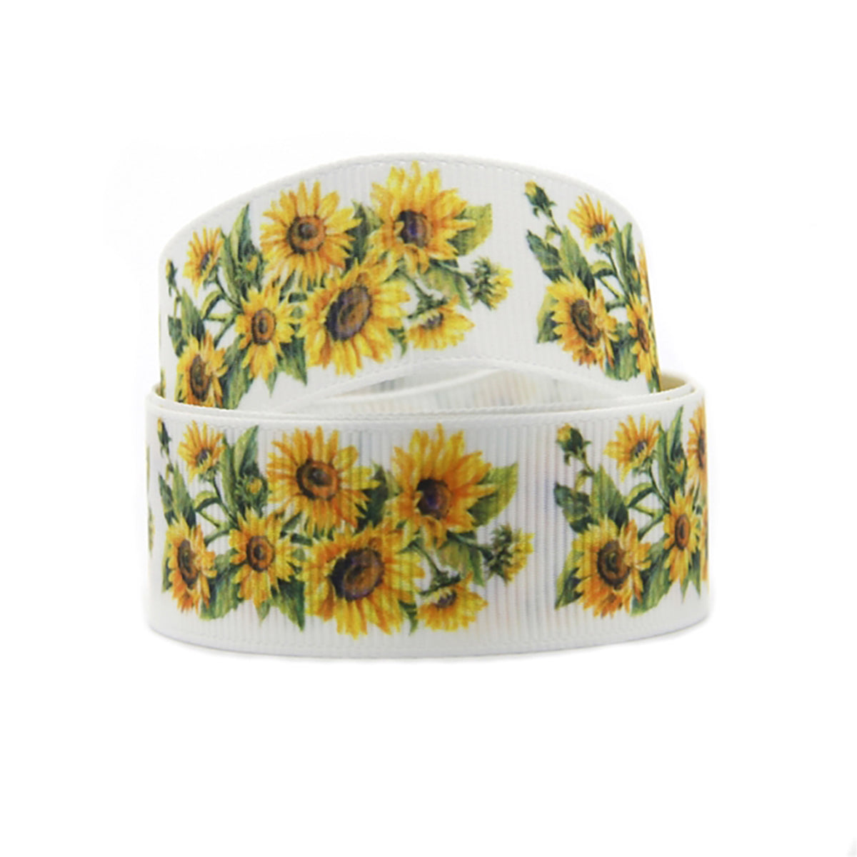 1.5" Country Sunflower Grosgrain Ribbon DIY Hair Bows Crafts