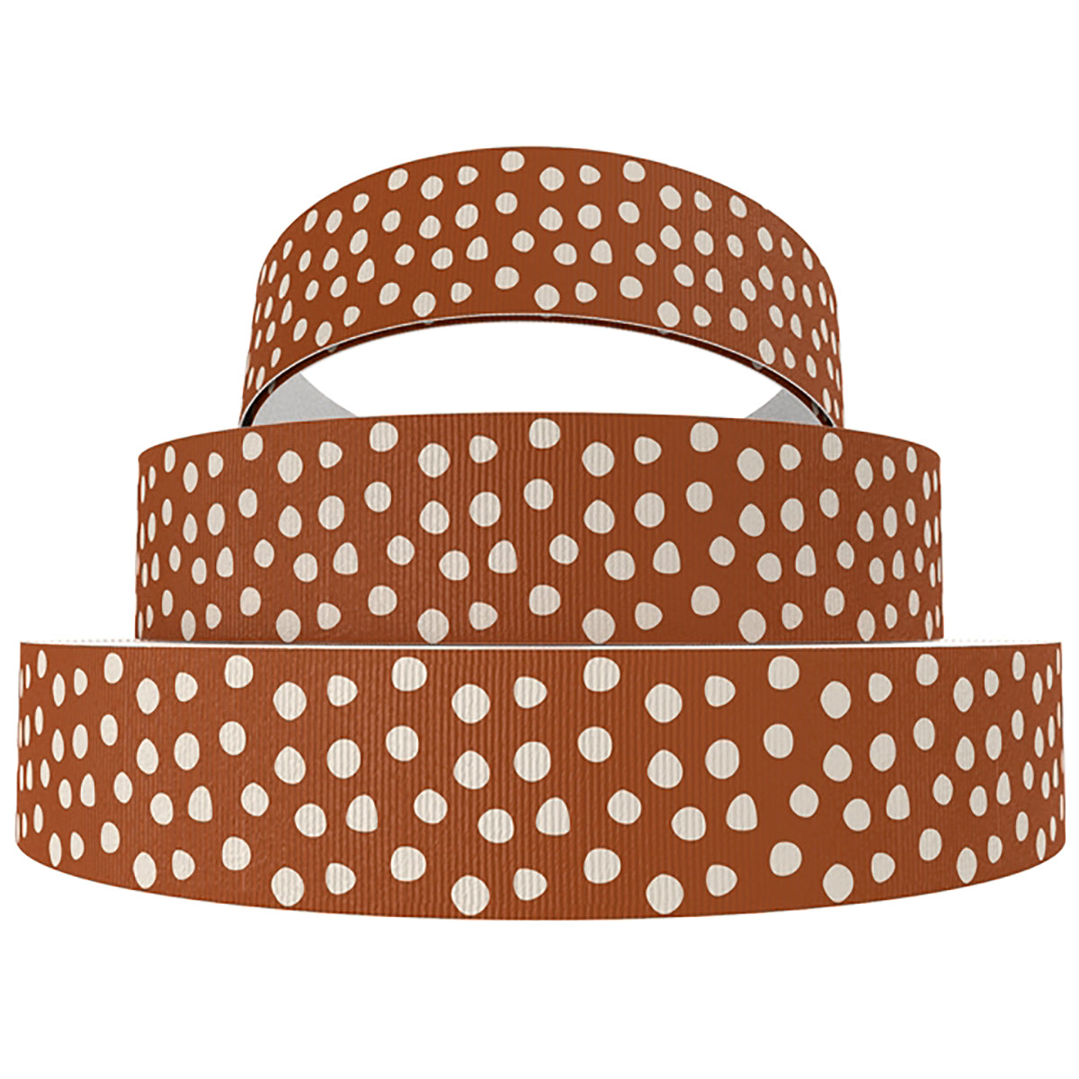 1" Rust Giraffe Spots Safari Grosgrain Ribbon DIY Hair Bows Nursery Decor