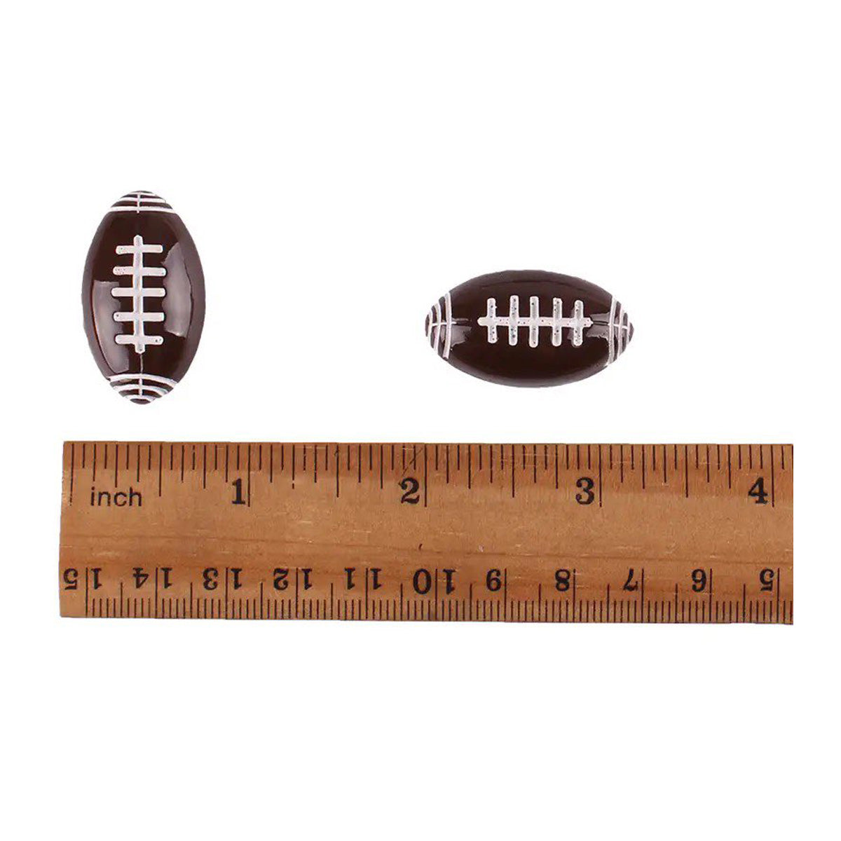 Set of 6 - American Football Resin Flatbacks DIY Hair Bows Crafts