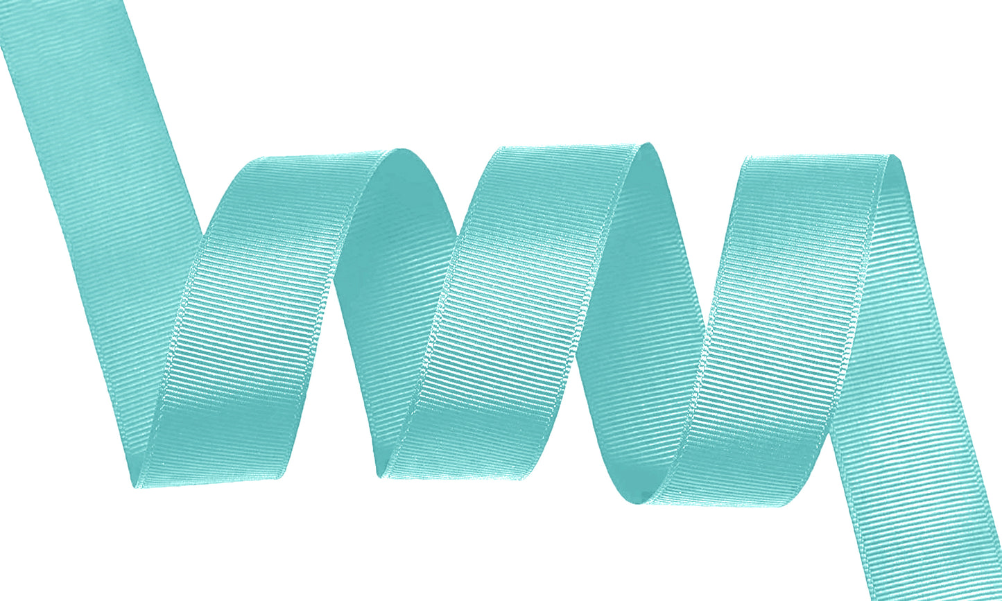 5 Yards Solid Aqua Blue Grosgrain Ribbon Yardage DIY Crafts Bows USA
