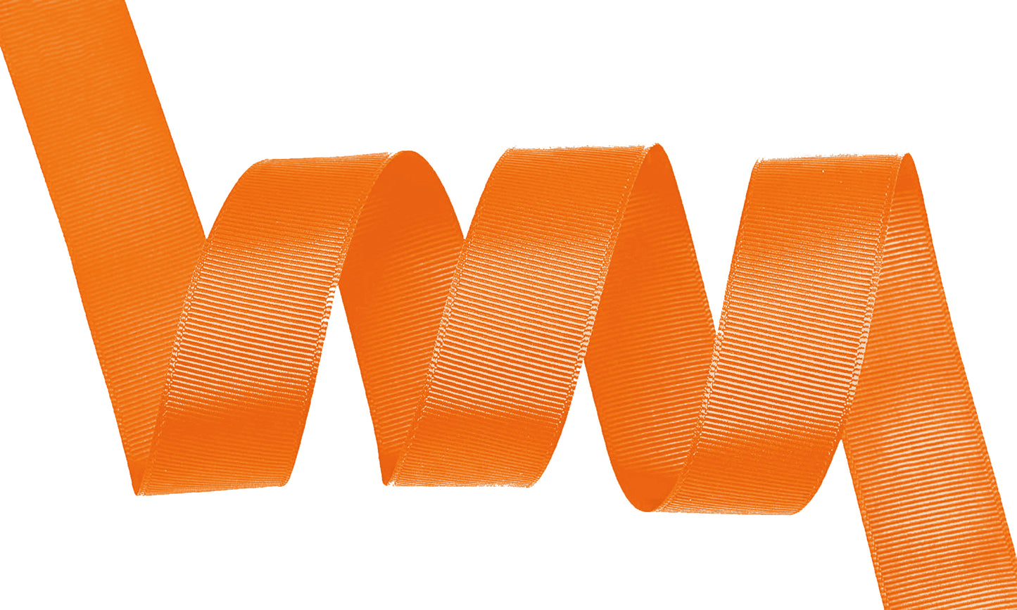 5 Yards Solid Tangerine Orange Grosgrain Ribbon Yardage DIY Crafts Bows USA