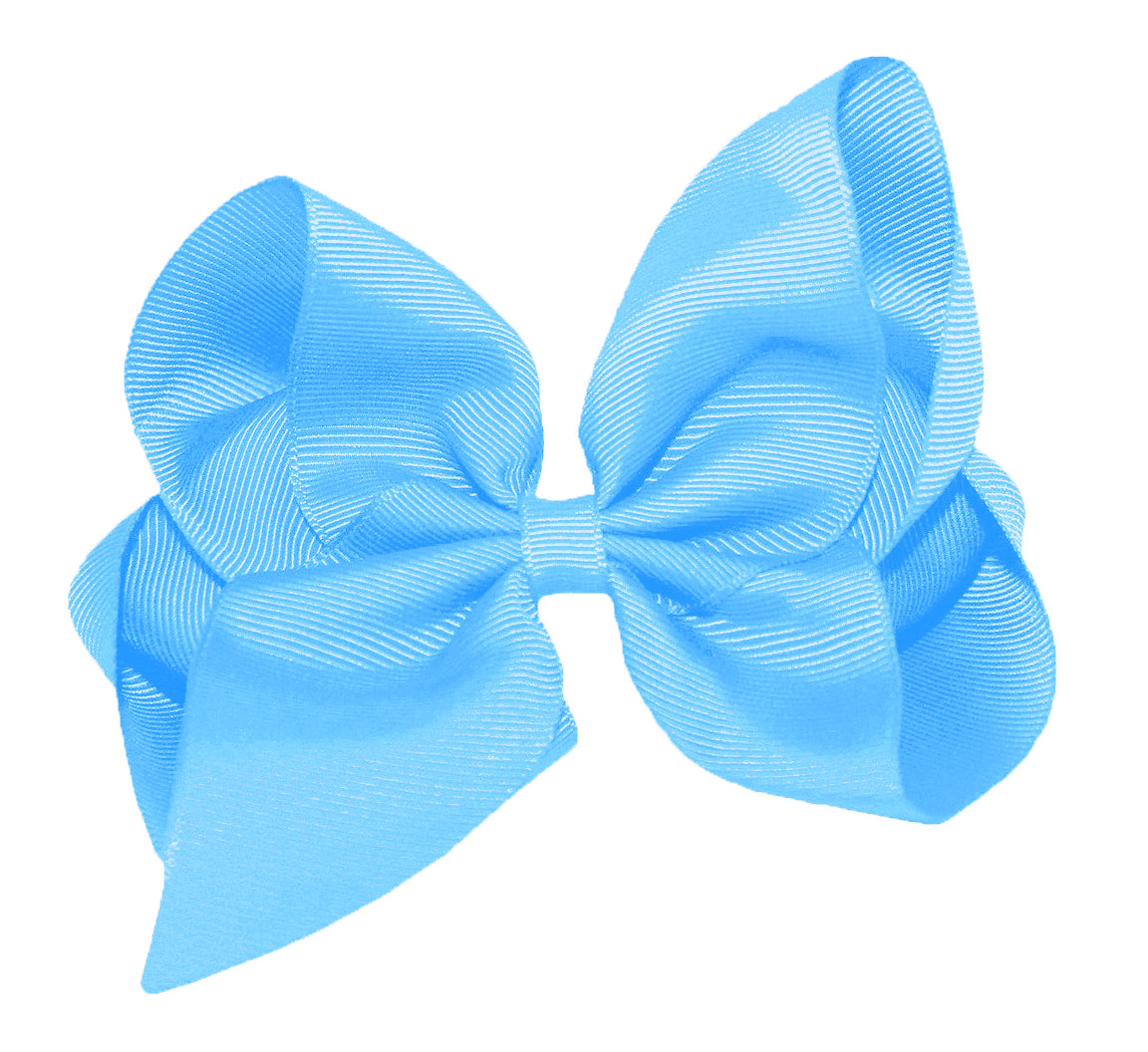 WD2U Girls 6" Classic Style Large Boutique Grosgrain Hair Bow Alligator Clip