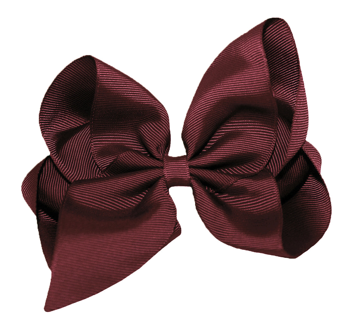 WD2U Girls 6" Classic Style Large Boutique Grosgrain Hair Bow Alligator Clip