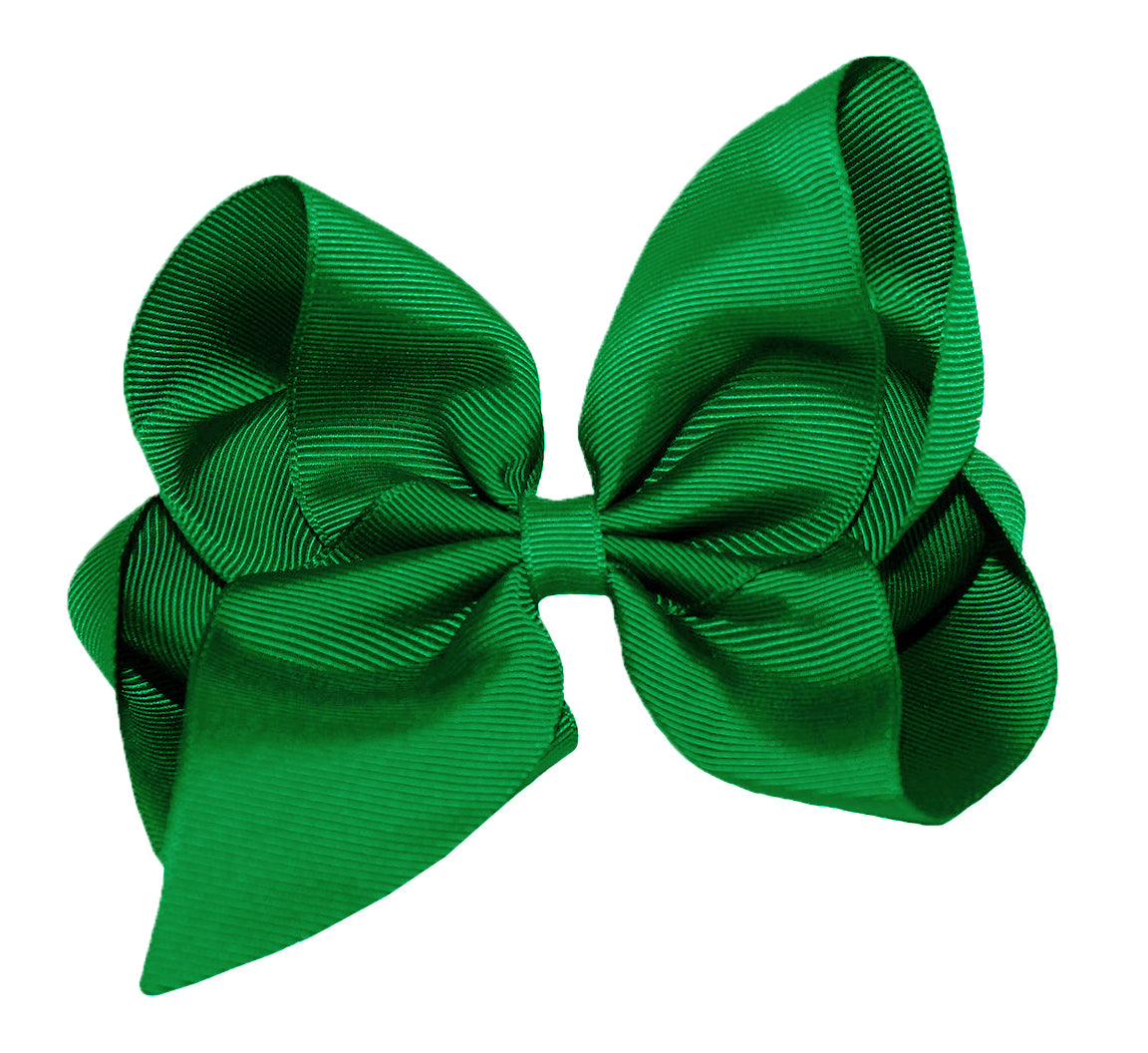 WD2U Girls 6" Classic Style Large Boutique Grosgrain Hair Bow Alligator Clip