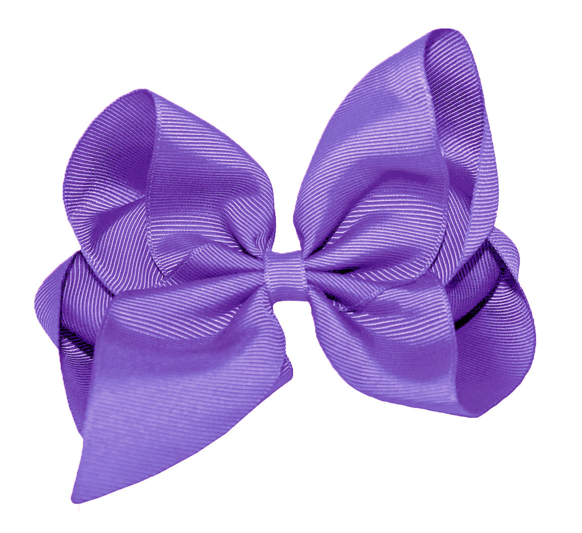 WD2U Girls 6" Classic Style Large Boutique Grosgrain Hair Bow Alligator Clip