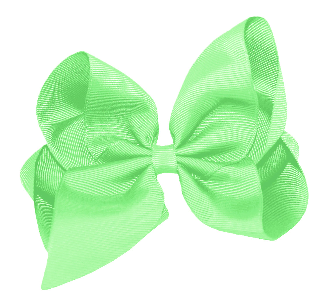 WD2U Girls 6" Classic Style Large Boutique Grosgrain Hair Bow Alligator Clip