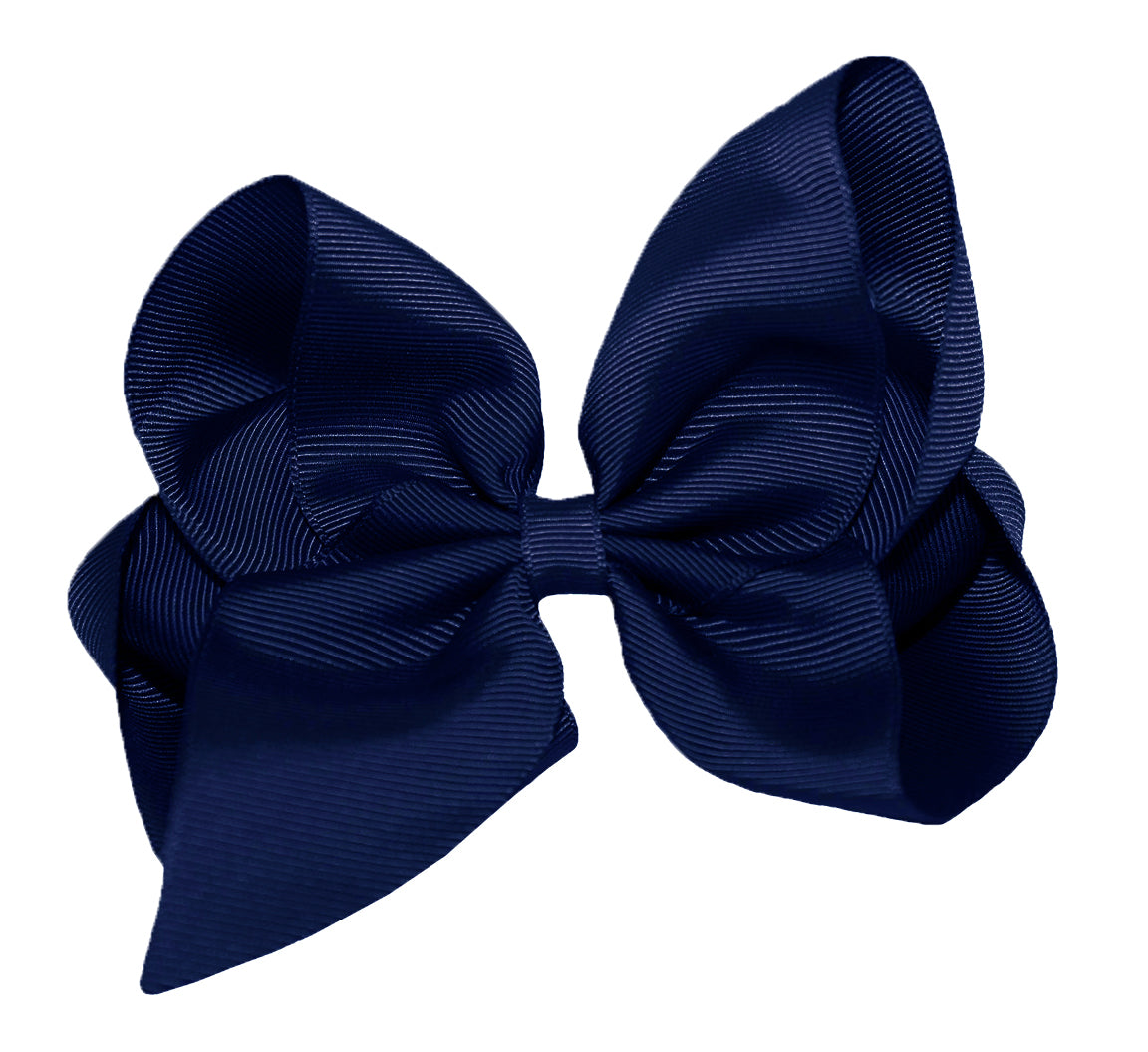 WD2U Girls 6" Classic Style Large Boutique Grosgrain Hair Bow Alligator Clip