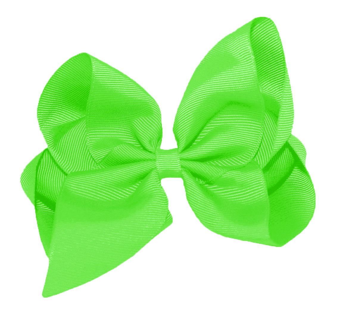 WD2U Girls 6" Classic Style Large Boutique Grosgrain Hair Bow Alligator Clip