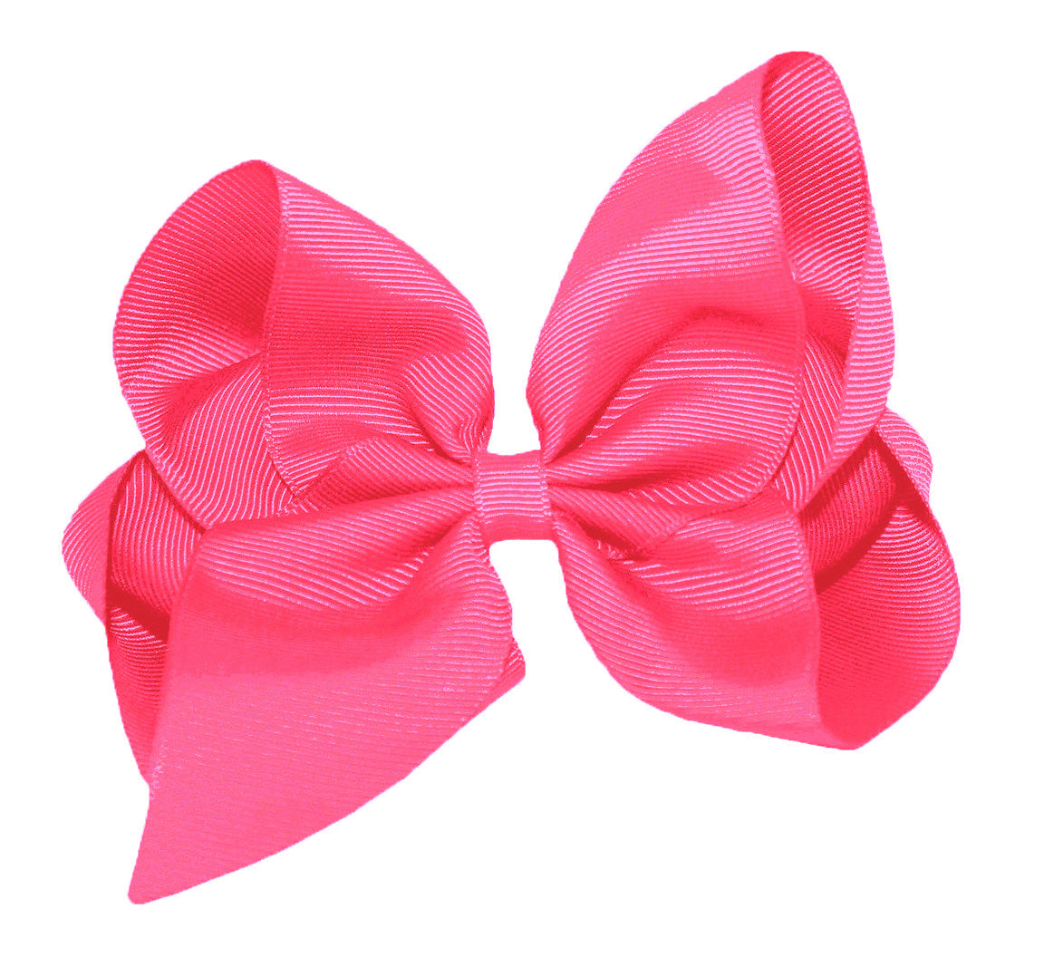 WD2U Girls 6" Classic Style Large Boutique Grosgrain Hair Bow Alligator Clip