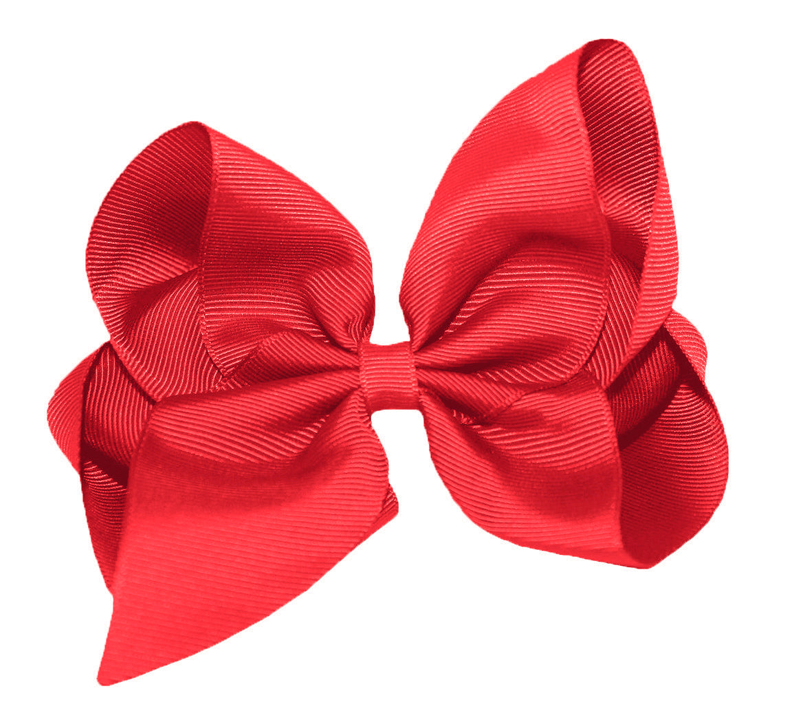 WD2U Girls 6" Classic Style Large Boutique Grosgrain Hair Bow Alligator Clip