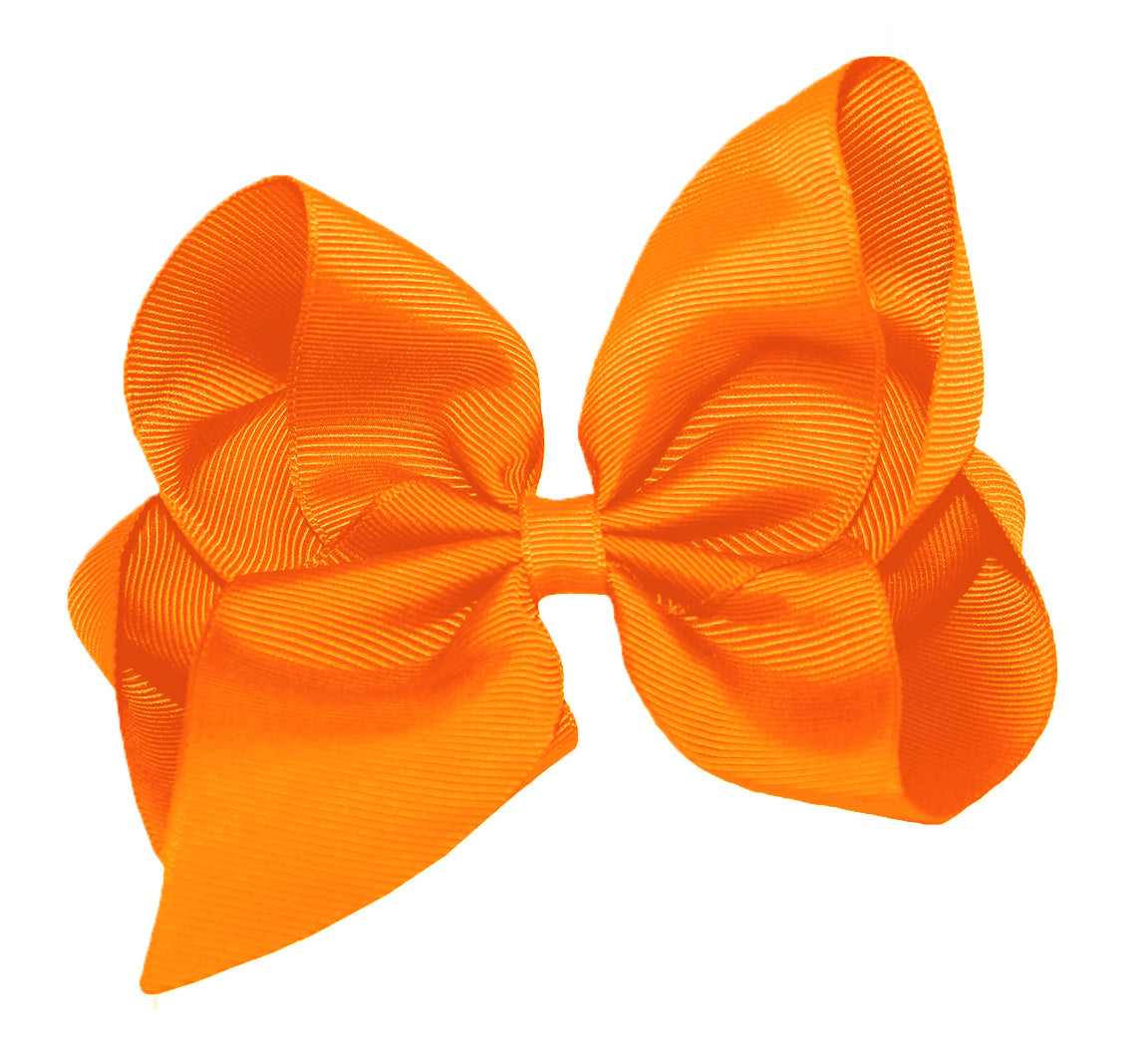 WD2U Girls 6" Classic Style Large Boutique Grosgrain Hair Bow Alligator Clip