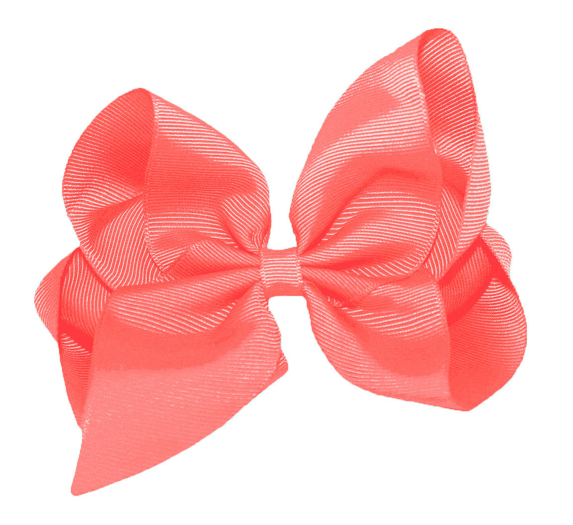 WD2U Girls 6" Classic Style Large Boutique Grosgrain Hair Bow Alligator Clip