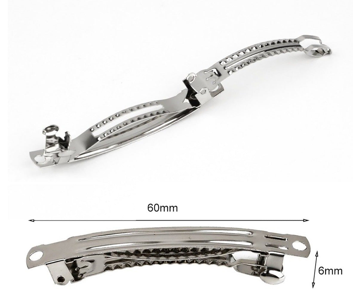 French Clip Metal Barrette 60 mm