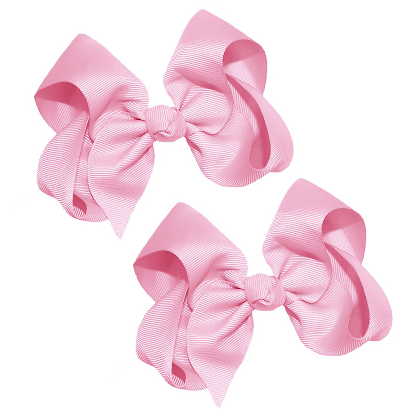 WD2U Girls Set of Two 4" Grosgrain Pigtail Hair Bows Alligator Clips