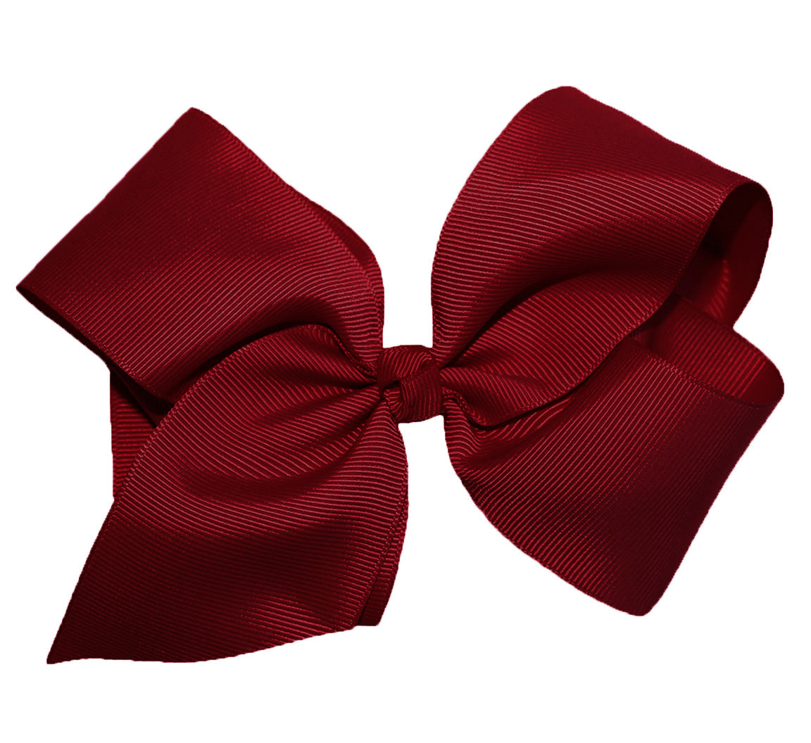 WD2U Girls Large 6" Grosgrain Knotted Hair Bow French Clip Barrette