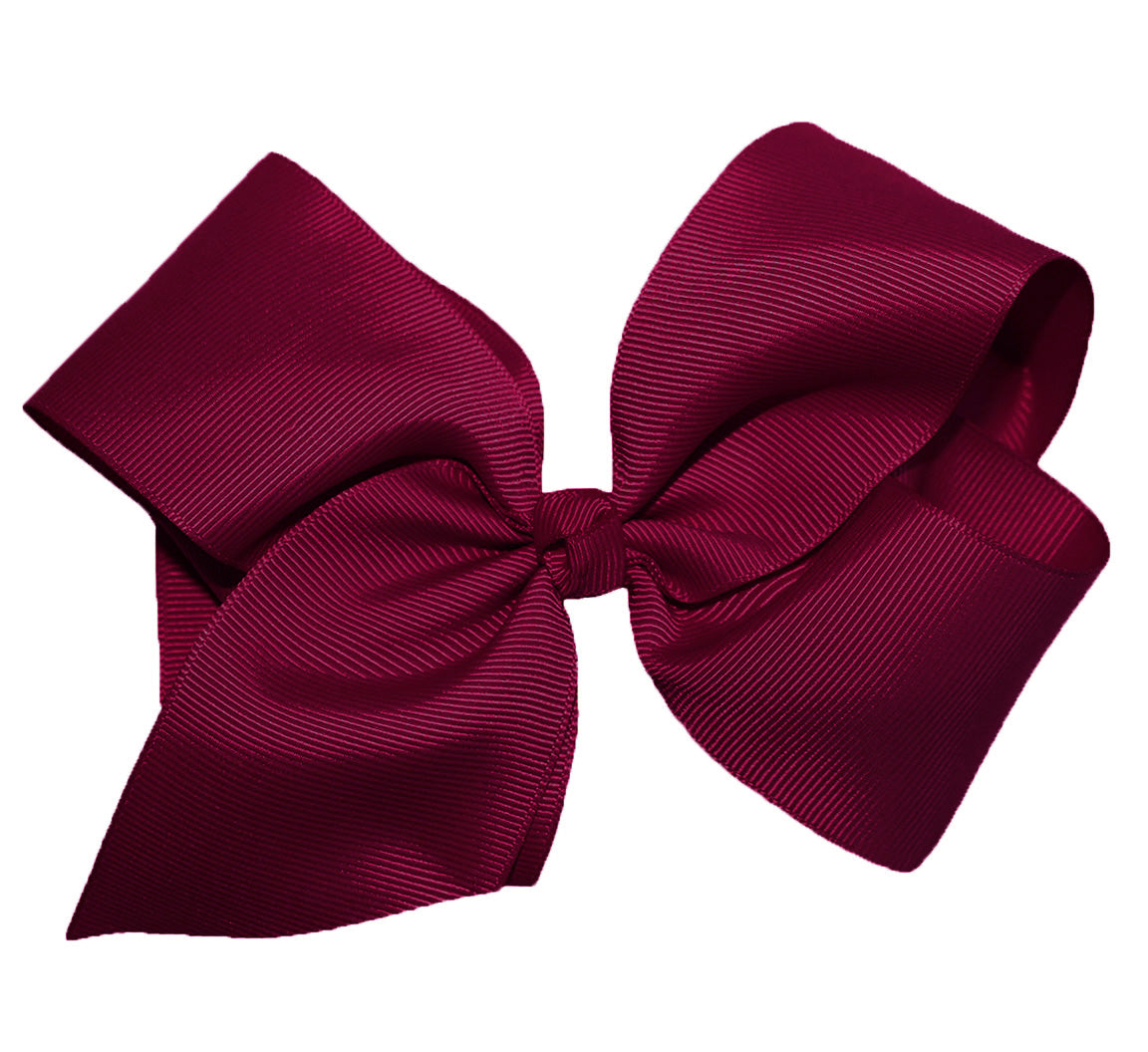 WD2U Girls Large 6" Grosgrain Knotted Hair Bow French Clip Barrette