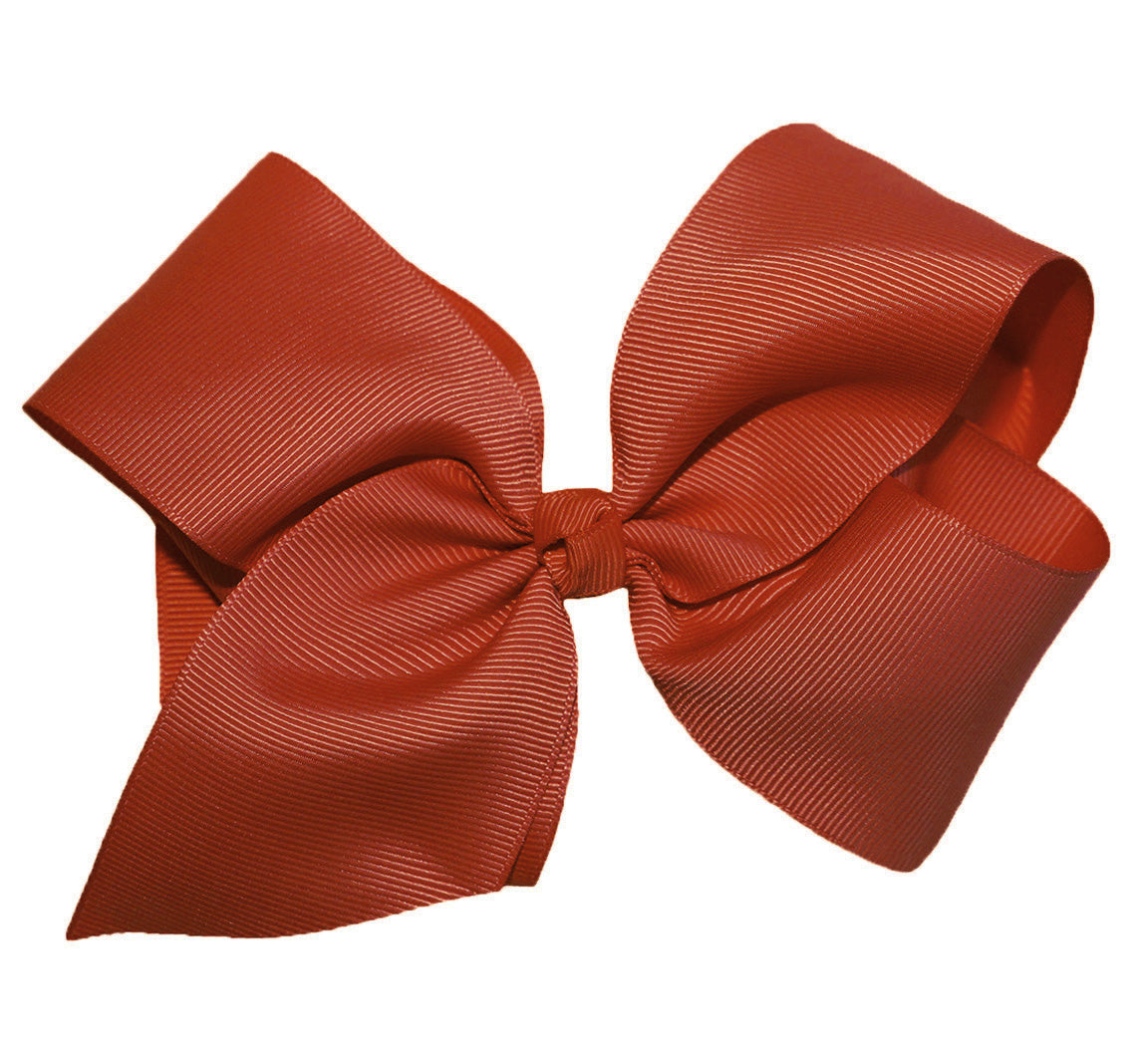 WD2U Girls Large 6" Grosgrain Knotted Hair Bow French Clip Barrette