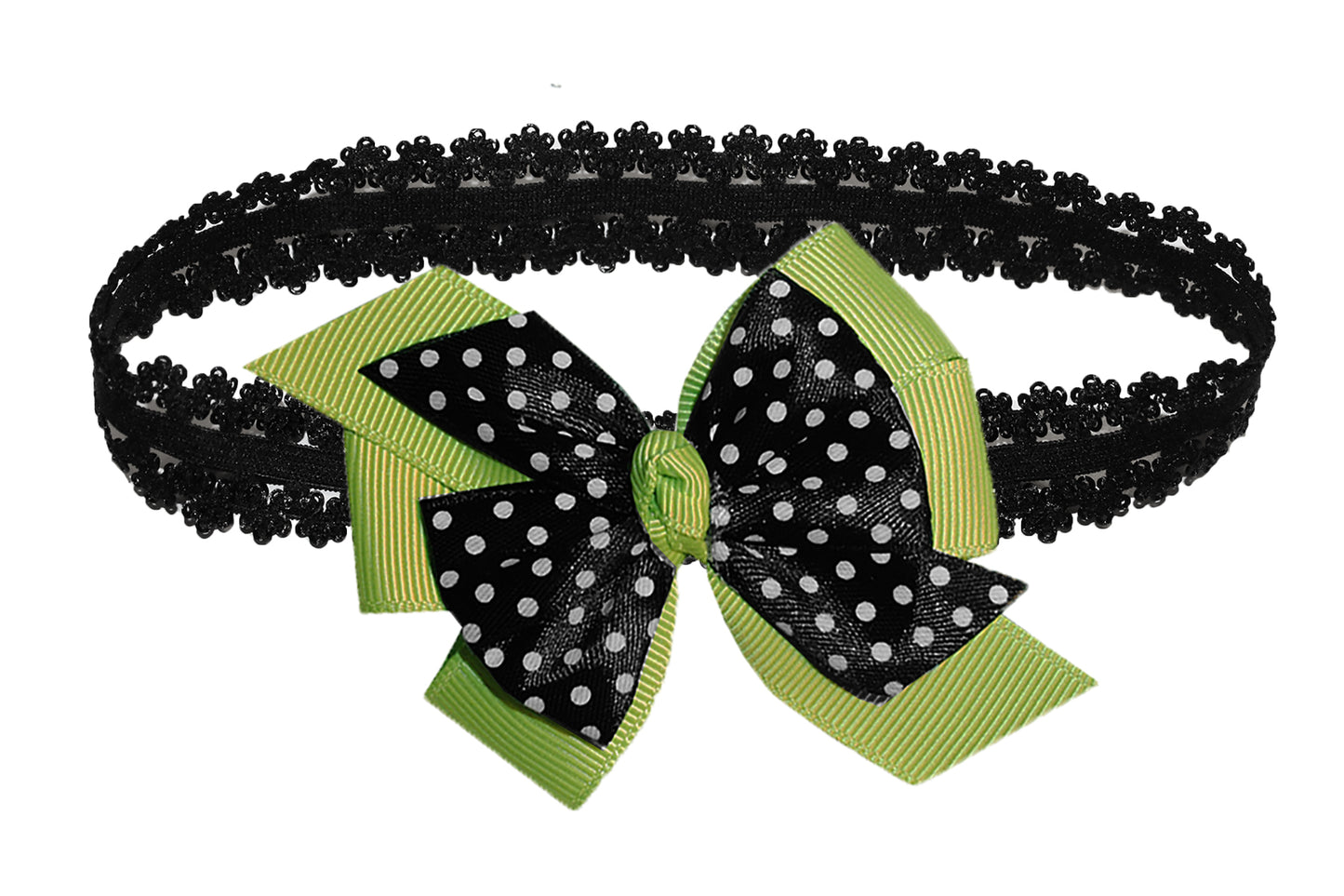 WD2U Baby Girls Infant 3" Polka Dotted Grosgrain Hair Bow Headband