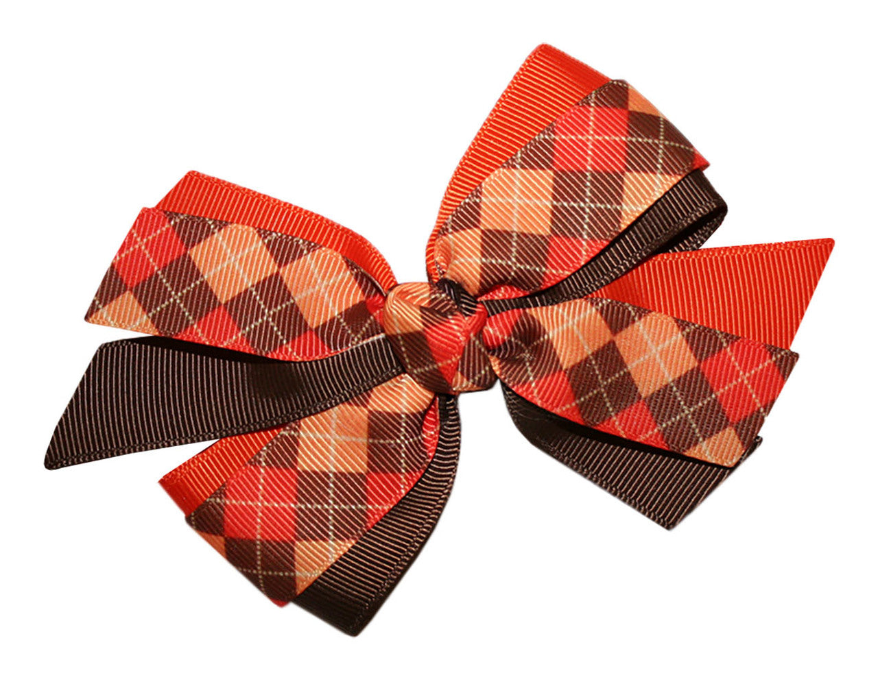 WD2U Girls Colors of Fall Thanksgiving Day Harvest Hair Bow French Clip Barrette