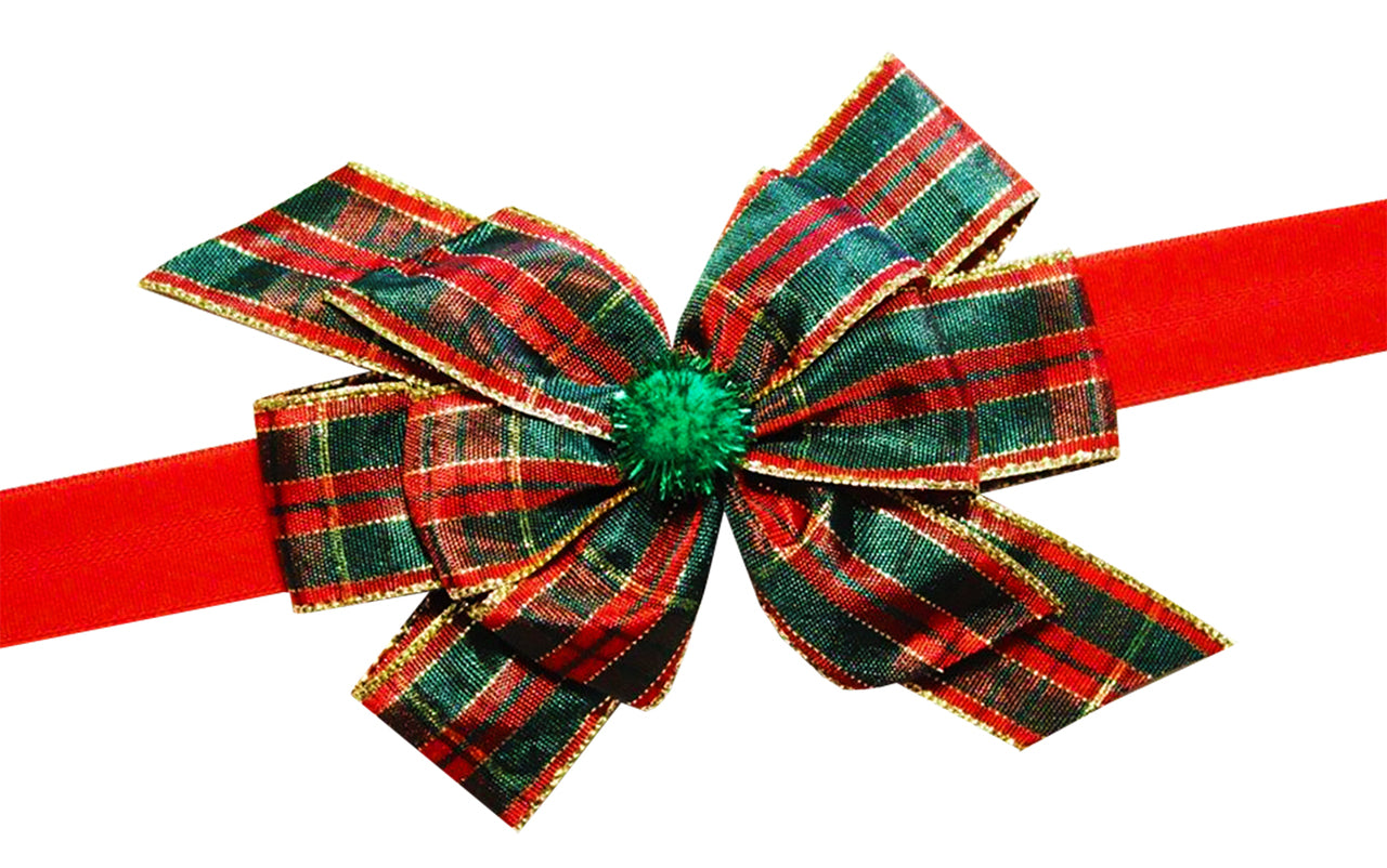 WD2U Baby Girls Traditional Christmas Plaid Holiday Hair Bow Stretch Headband