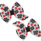 WD2U Set of 2 Who Rescued Who Paw Print Hair Bow French Clips