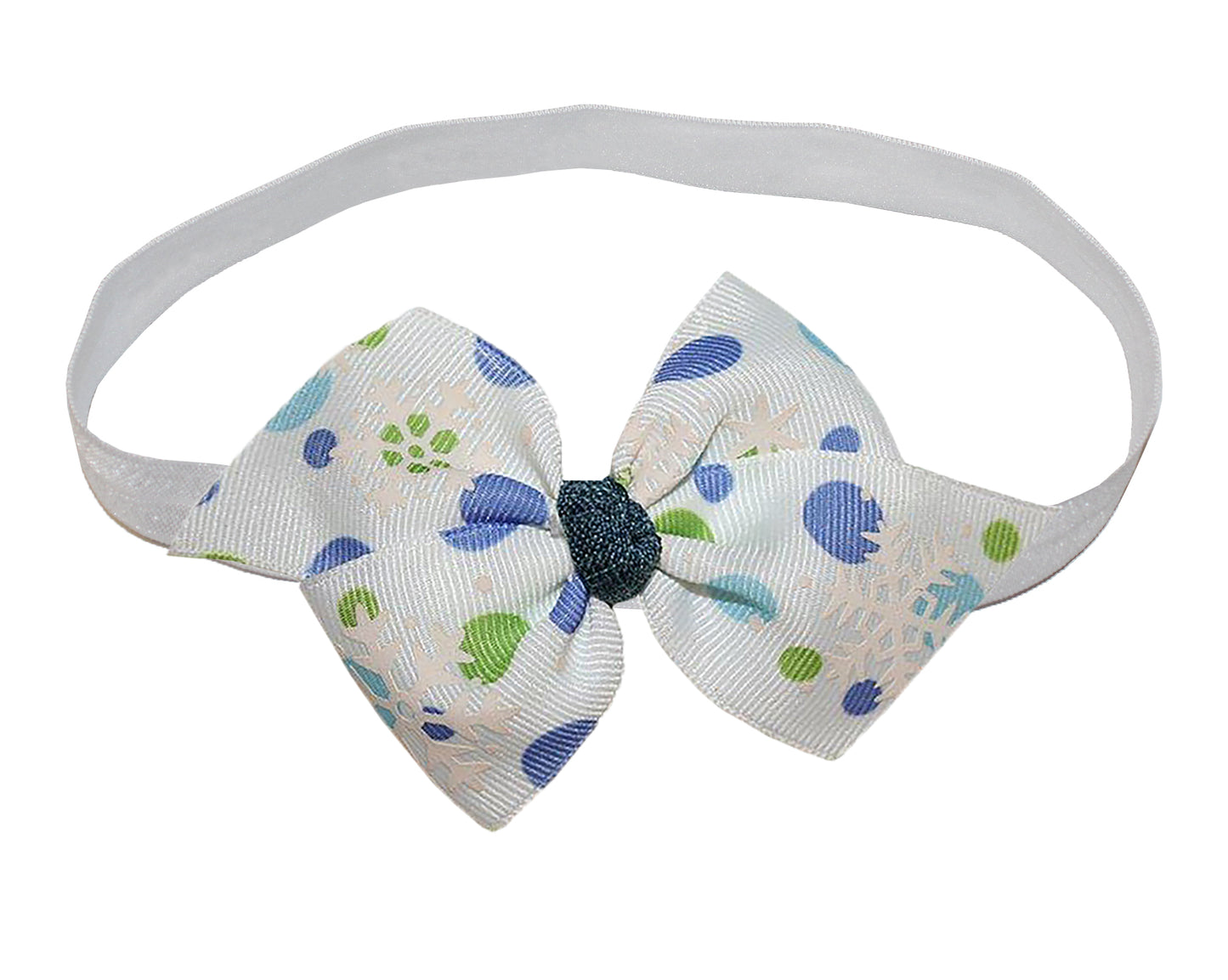 WD2U Baby Girls Country Christmas Snowflake Hair Bow Headband