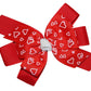 WD2U Girls Red & White Hearts Valentines Boutique Hair Bow French Clip Barrette