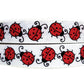 5/8" Red & Black Ladybug Print Grosgrain Ribbon DIY Crafts Hair Bows