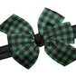 WD2U Baby Girls Green & Black Buffalo Plaid Woodland 3" Hair Bow Stretch Headband