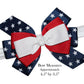 WD2U Baby Girls Layered Red White Blue Patriotic 4.5" Hair Bow Stretch Headband