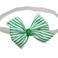 WD2U Baby Girls Green Striped St Patricks Hair Bow Infant Stretch Headband