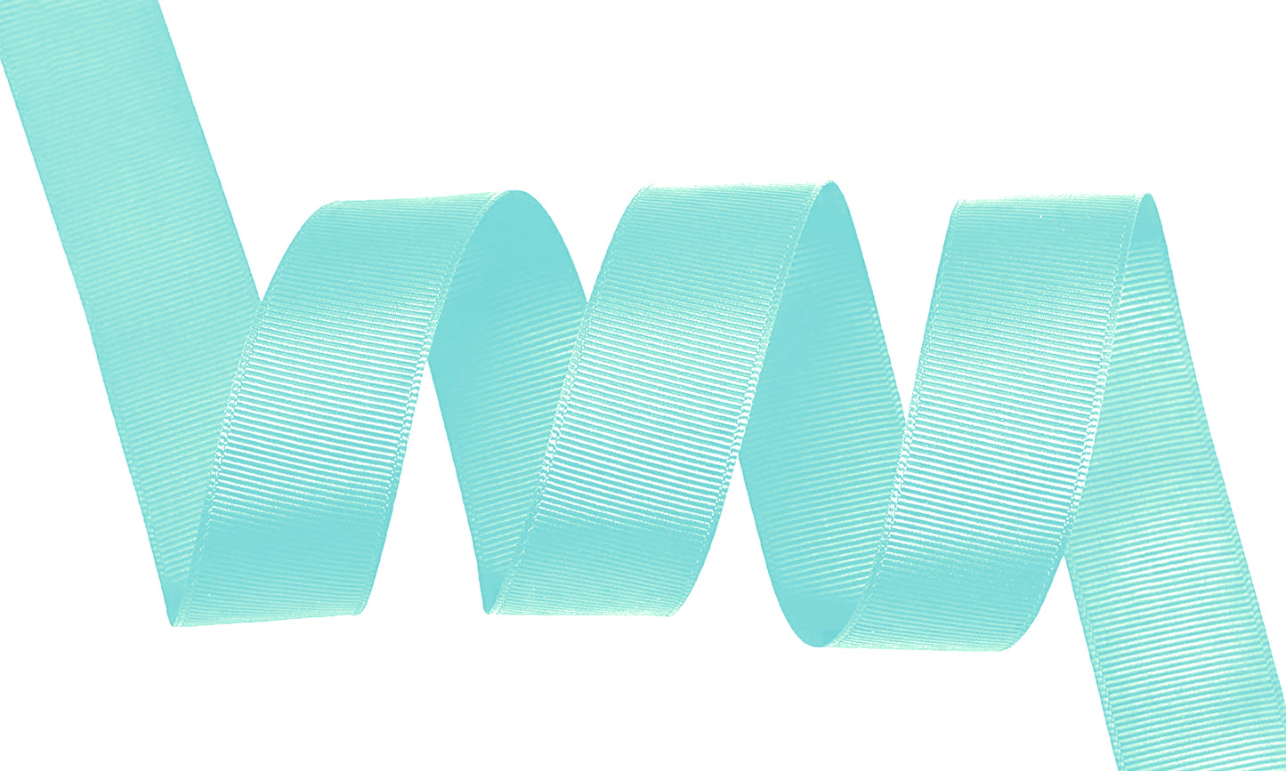 5 Yards Solid Aqua Blue Grosgrain Ribbon Yardage DIY Crafts Bows USA