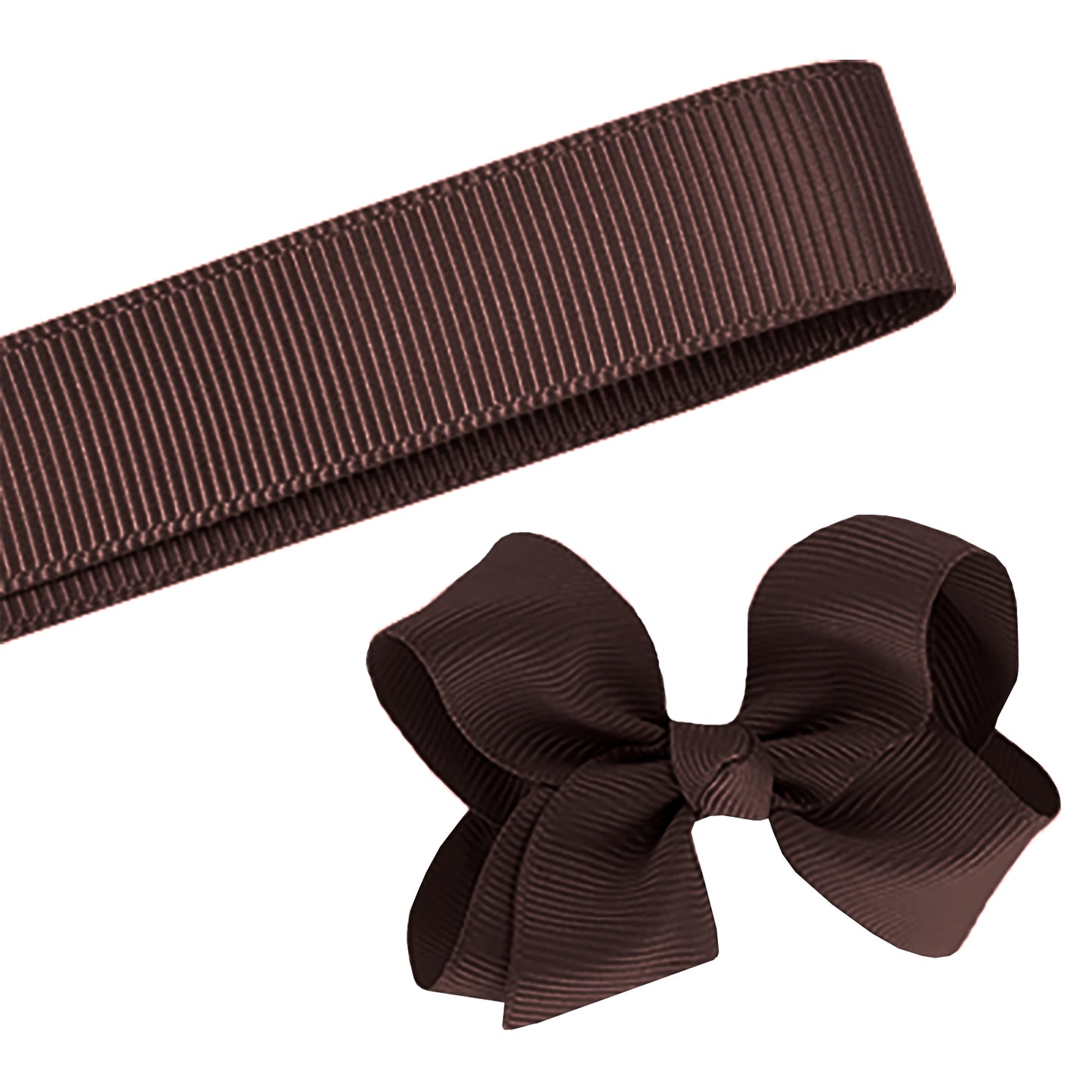 5 Yards Solid Brown Grosgrain Ribbon Yardage DIY Crafts Bows USA