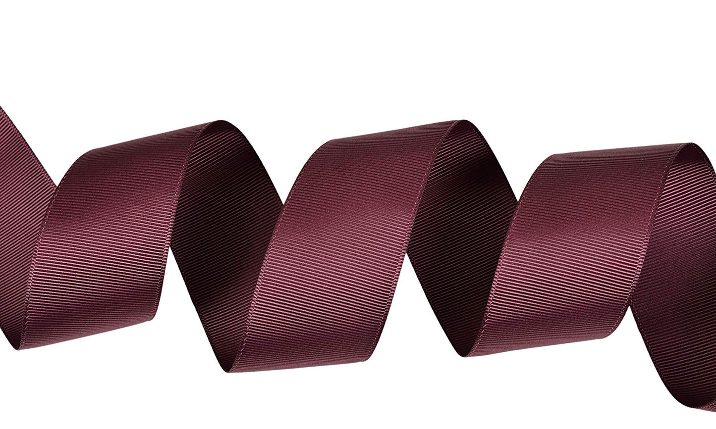 5 Yards Solid Burgundy Maroon Grosgrain Ribbon Yardage DIY Crafts Bows USA