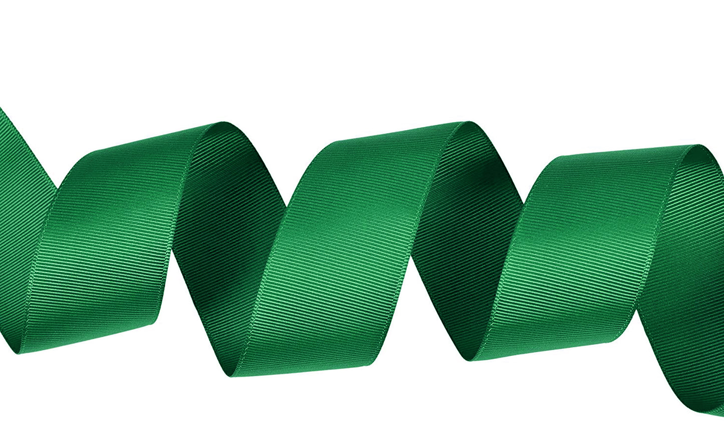 5 Yards Solid Emerald Green Grosgrain Ribbon Yardage DIY Crafts Bows USA
